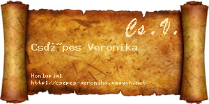 Csépes Veronika névjegykártya