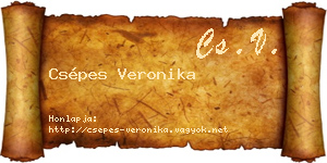 Csépes Veronika névjegykártya
